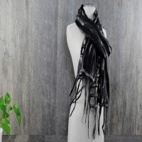 Black Net Pari Felt Scarf